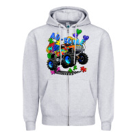Heather Grey monster truck au some Zipper Hoodie - Zillion Design Studio