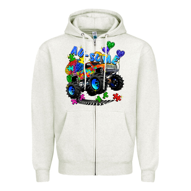Monster Truck Au Some Zipper Hoodie by Zillion Design Studio | Teevron