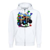 White monster truck au some Zipper Hoodie - Zillion Design Studio