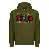 Army Green lightning bolt mama christmas Premium Hoodie - Jasminsmagicworld