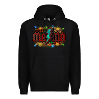 Black lightning bolt mama christmas Premium Hoodie - Jasminsmagicworld