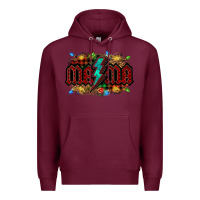 Burgundy lightning bolt mama christmas Premium Hoodie - Jasminsmagicworld