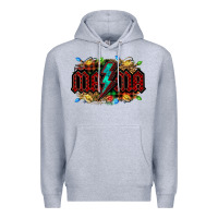 Heather Grey lightning bolt mama christmas Premium Hoodie - Jasminsmagicworld