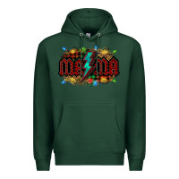 Sports Green lightning bolt mama christmas Premium Hoodie - Jasminsmagicworld