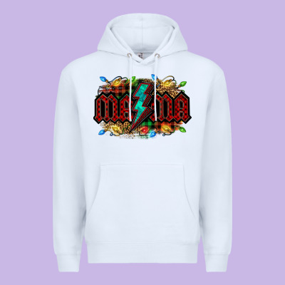 Lightning Bolt Mama Christmas Premium Hoodie Designed By Jasminsmagicworld