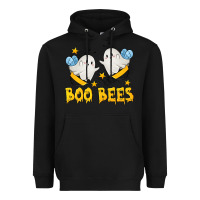 Black Boo Bees Heavyweight Hoodie - texasbilliewilder