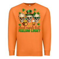 Dead Inside But Feeling Lucky St. Patricks Day Premium Sweatshirt | Teevron