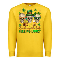 Lemon Dead inside but feeling lucky st. patricks day Premium Sweatshirt - Neo Western