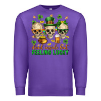 Purple Dead inside but feeling lucky st. patricks day Premium Sweatshirt - Neo Western
