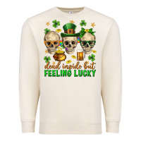 Sandshell Dead inside but feeling lucky st. patricks day Premium Sweatshirt - Neo Western