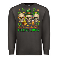 Smoke Dead inside but feeling lucky st. patricks day Premium Sweatshirt - Neo Western