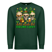 Sports Green Dead inside but feeling lucky st. patricks day Premium Sweatshirt - Neo Western