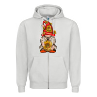 Dove Grey western gnome with sunflowers Zipper Hoodie - texasbilliewilder