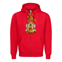 Red western gnome with sunflowers Zipper Hoodie - texasbilliewilder