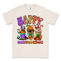 Natural Happy Hallothanksmas coffee cups Classic Tee - RanaPortraitStore