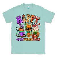 Seafoam Happy Hallothanksmas coffee cups Classic Tee - RanaPortraitStore