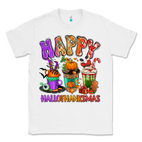 White Happy Hallothanksmas coffee cups Classic Tee - RanaPortraitStore