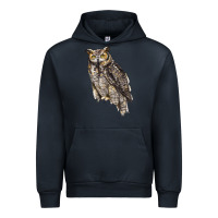 Navy Great Horned Owl Urban Hoodie - LillyAllenDesigns