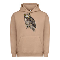 Pigment Burro Great Horned Owl Urban Hoodie - LillyAllenDesigns