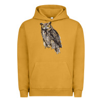 Pigment Peanut Butter Great Horned Owl Urban Hoodie - LillyAllenDesigns