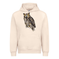 Sandshell Great Horned Owl Urban Hoodie - LillyAllenDesigns