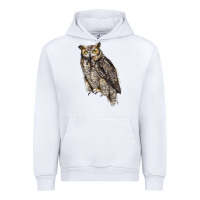 White Great Horned Owl Urban Hoodie - LillyAllenDesigns