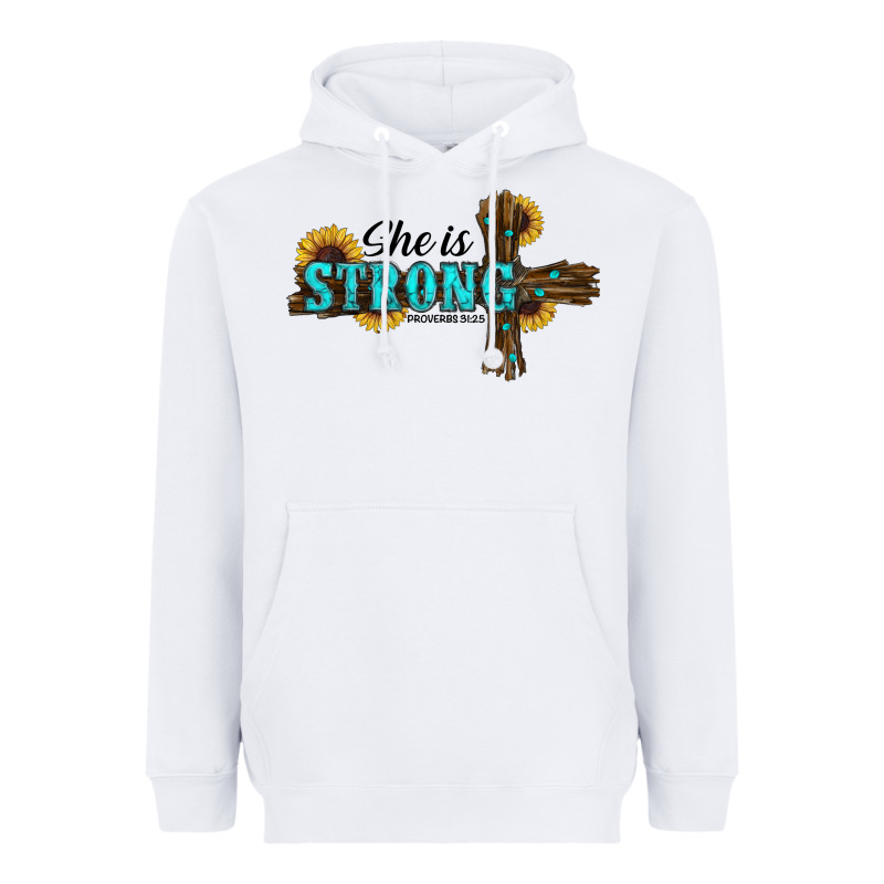She İs Strong Western Cross Heavyweight Hoodie by RanaPortraitStore | Teevron