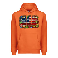 Carrot christmas american flag background Premium Hoodie - Jasminsmagicworld