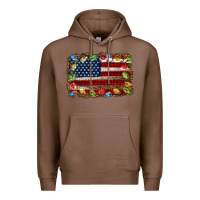 Chestnut christmas american flag background Premium Hoodie - Jasminsmagicworld