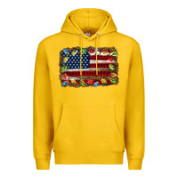 Lemon christmas american flag background Premium Hoodie - Jasminsmagicworld