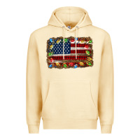 Pina Colada christmas american flag background Premium Hoodie - Jasminsmagicworld