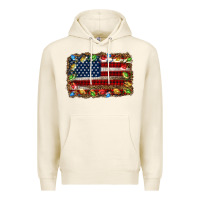 Tofu christmas american flag background Premium Hoodie - Jasminsmagicworld