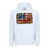 White christmas american flag background Premium Hoodie - Jasminsmagicworld