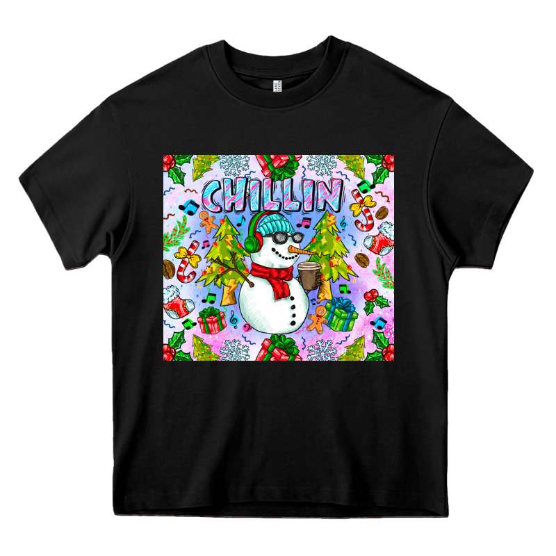 Chillin Snow Heavy Core Tee by CowhideDigitalArt | Teevron