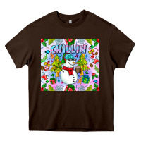Chocolate Brown Chillin Snow Heavy Core Tee - CowhideDigitalArt
