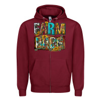 Burgundy western farm babe Zipper Hoodie - texasbilliewilder