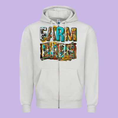 Zipper Hoodie western farm babe