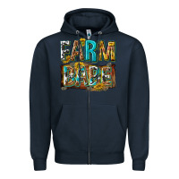 Navy western farm babe Zipper Hoodie - texasbilliewilder
