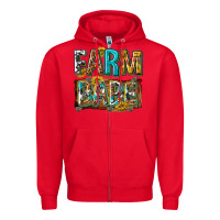 Red western farm babe Zipper Hoodie - texasbilliewilder