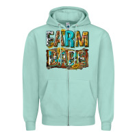 Seafoam western farm babe Zipper Hoodie - texasbilliewilder