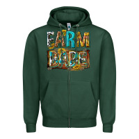 Sports Green western farm babe Zipper Hoodie - texasbilliewilder