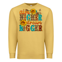 Antique Gold aim higher dream bigger Premium Sweatshirt - HRA Design Shop