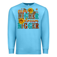 Ocean Blue aim higher dream bigger Premium Sweatshirt - HRA Design Shop