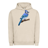 Pigment French Oak Blue Jay Bird Urban Hoodie - LillyAllenDesigns