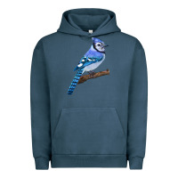 Pigment Midnight Navy Blue Jay Bird Urban Hoodie - LillyAllenDesigns