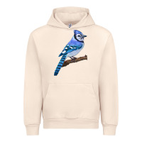 Sandshell Blue Jay Bird Urban Hoodie - LillyAllenDesigns