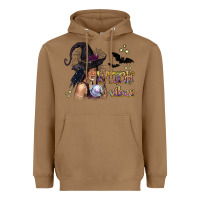 Toasted Coconut Black Witch Vibes Heavyweight Hoodie - texasbilliewilder