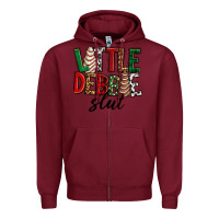 Burgundy Little debbie slut Christmas Zipper Hoodie - RanaPortraitStore