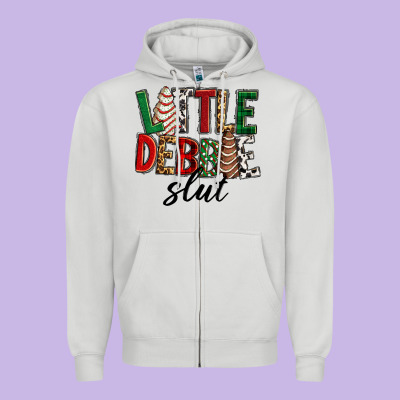 Zipper Hoodie Little debbie slut Christmas