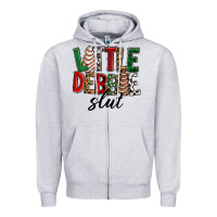 Heather Grey Little debbie slut Christmas Zipper Hoodie - RanaPortraitStore
